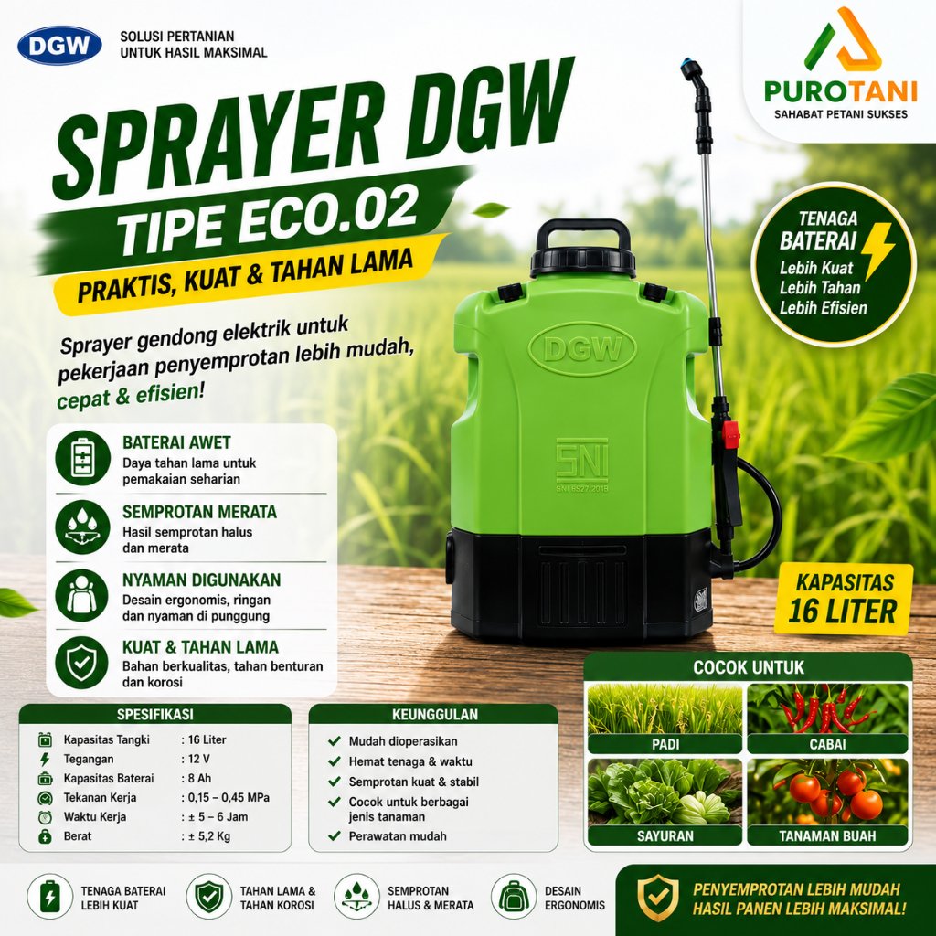 Alat semprot hama pertanian  sprayer elektrik DGW