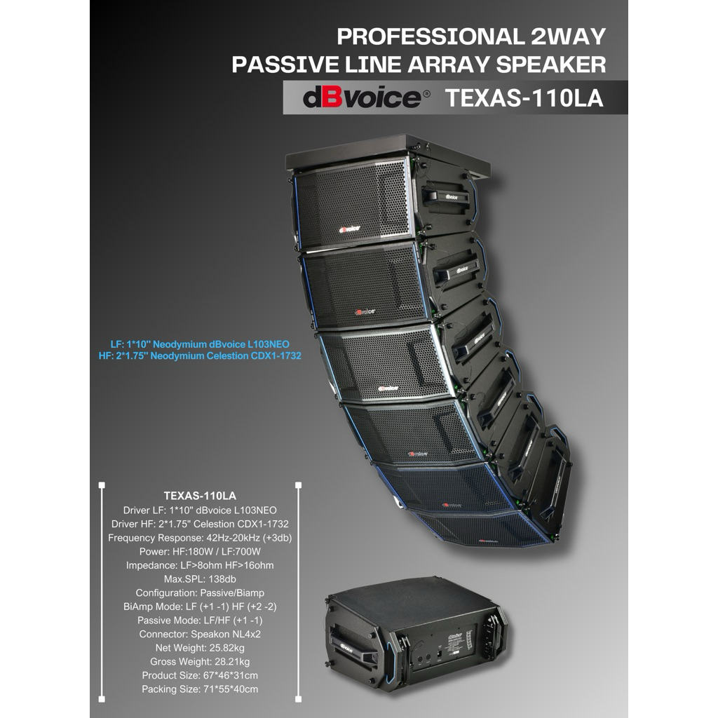 line array 2 way TEXAS 110LA