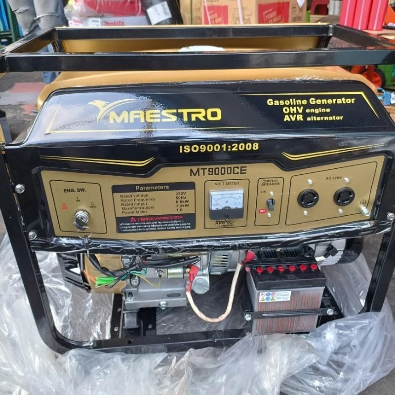 Genset MAESTRO MT 9000CE Bensin 7000W Generator Listrik Rumah Tangga MT9000CE 4 Tak Starter MT 9000 