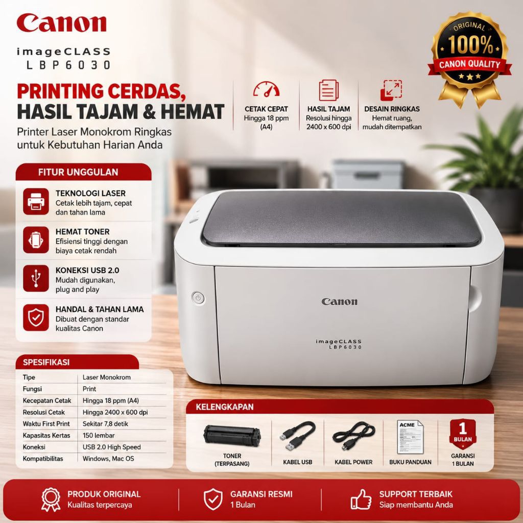 printer Canon Laserjet LBP 6030