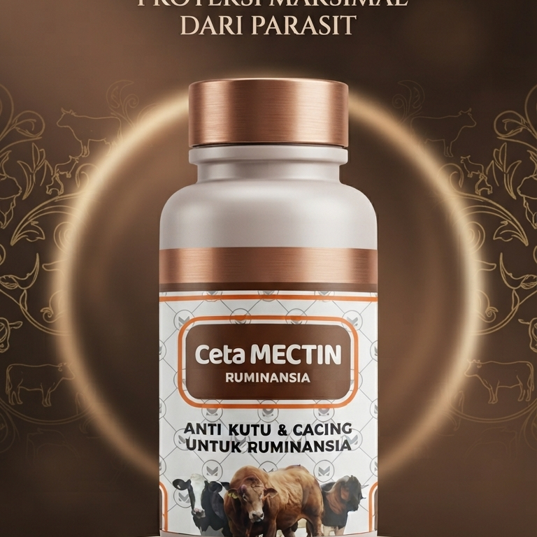 Ceta MECTIN Ruminansia 100ml | Obat Kutu Kambing Domba Sapi Kerbau | Obat Cacing Ruminansia Ivermect