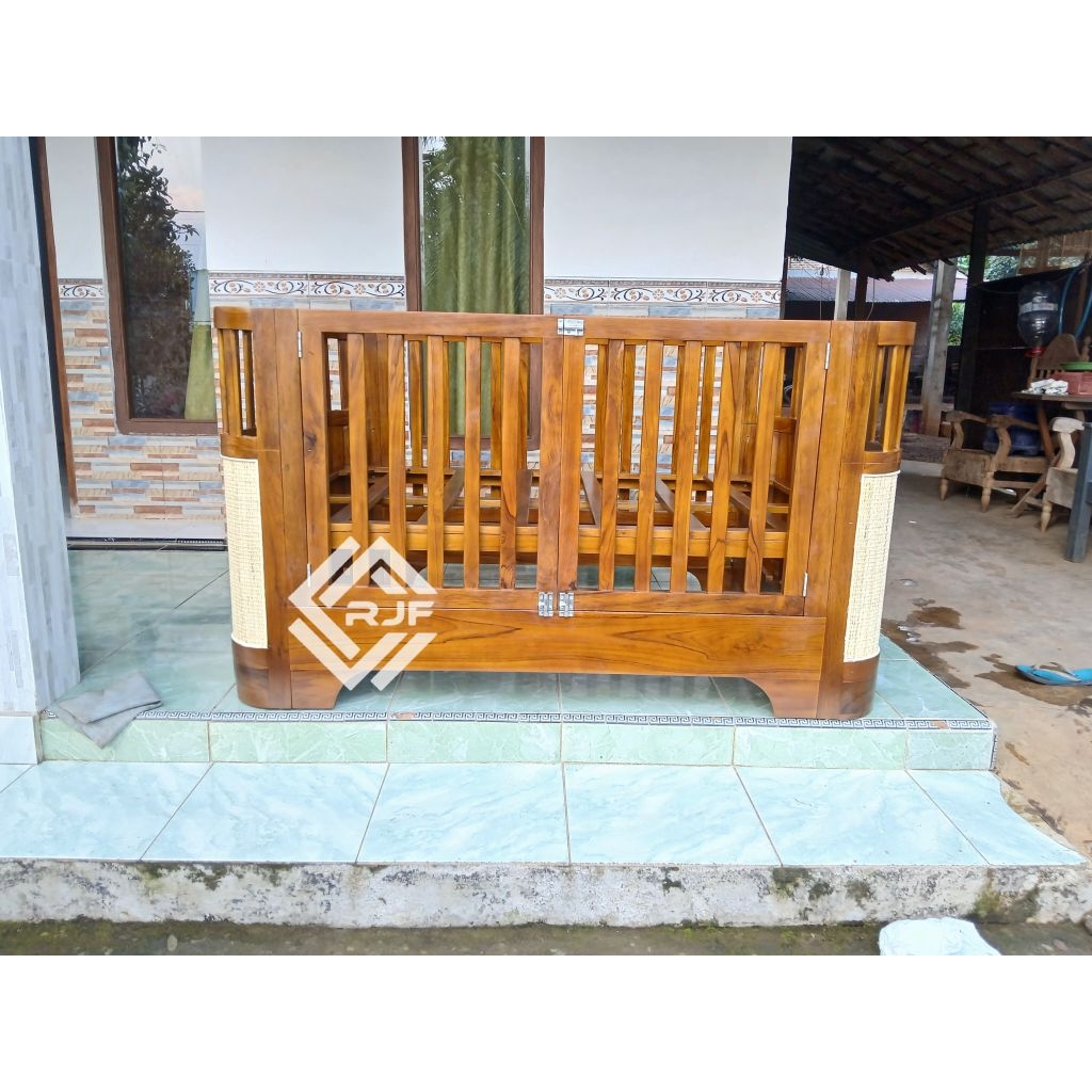 box bayi kayu box bayi jumbo baby crib ranjang bayi kayu tempat tidur bayi baby box box bayi murah b