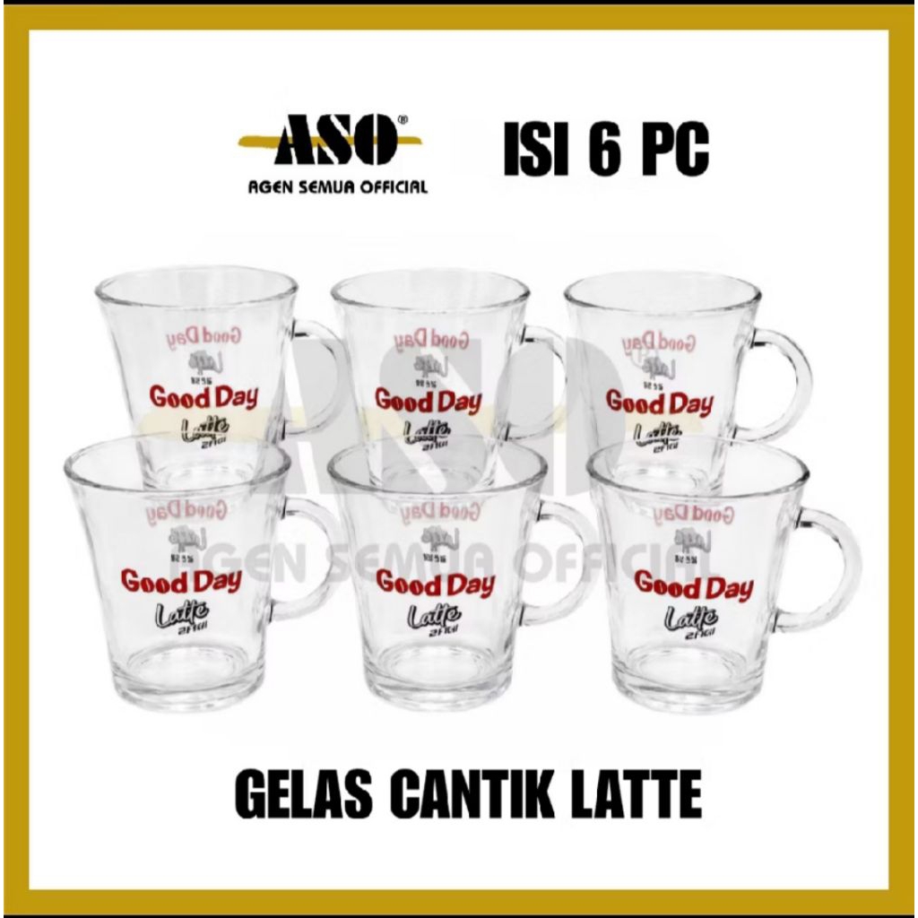 Gelas gagang Good Day 6pcs