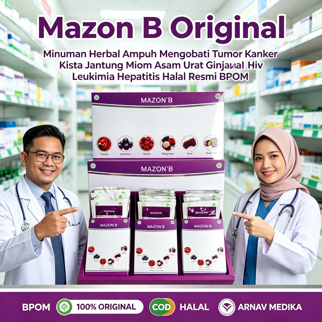 Mazon B Original Official Store 1 Box Isi 30 Sachet Minuman Herbal Ampuh Obat Tumor Kanker Kista Jan