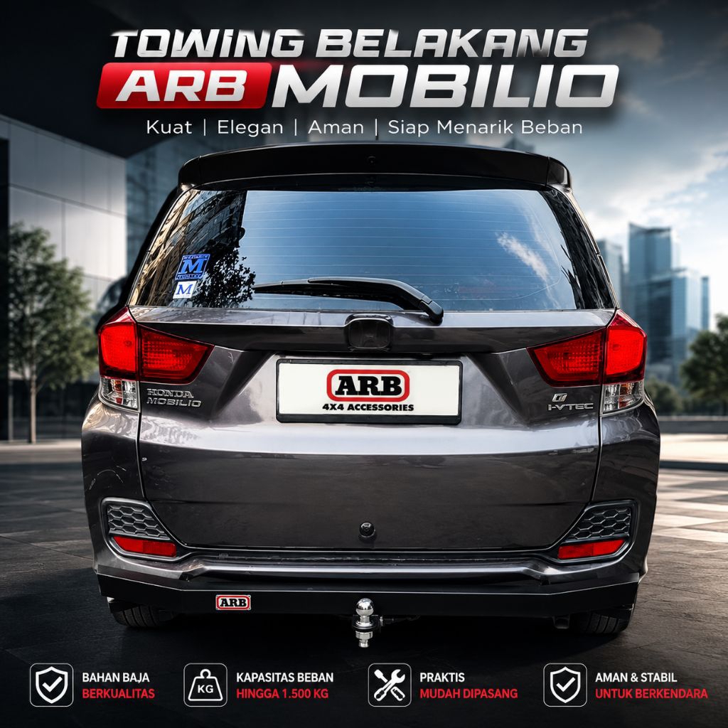 TOWING BAR ARB PENGAMAN BEMPER BELAKANG FULL BESI MOBILIO BRV