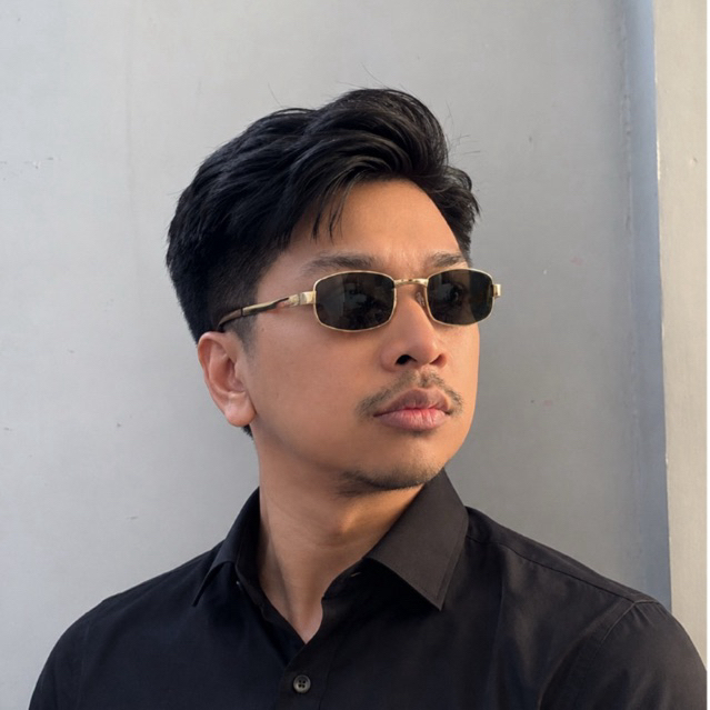NOS - Nitro Square 8458 Gold Silver Kacamata Anti UV Bahan Kokoh Retro Unisex