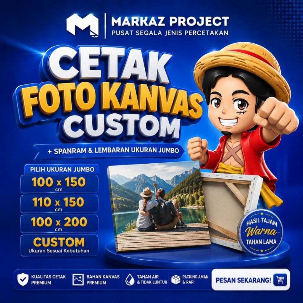 CETAK FOTO KANVAS CUSTOM UKURAN JUMBO