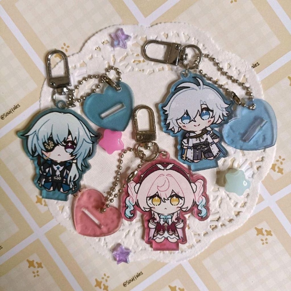 Souffales | HSR Honkai Star Rail Amphoreus Anaxa Phainon Hyacine Keychain Standee Ganci