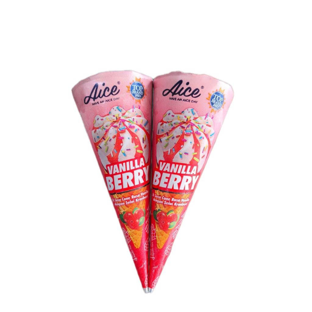 Ice Cream Vanilla Berry Cone 40ml - Es Krim - AICE
