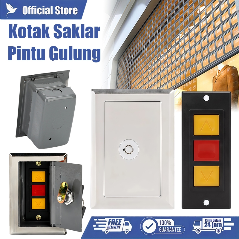 1Set Box Tombol Stainless Rolling Door / Lock Box / Rumah Tombol Rolling Door / Box Power Push Butto