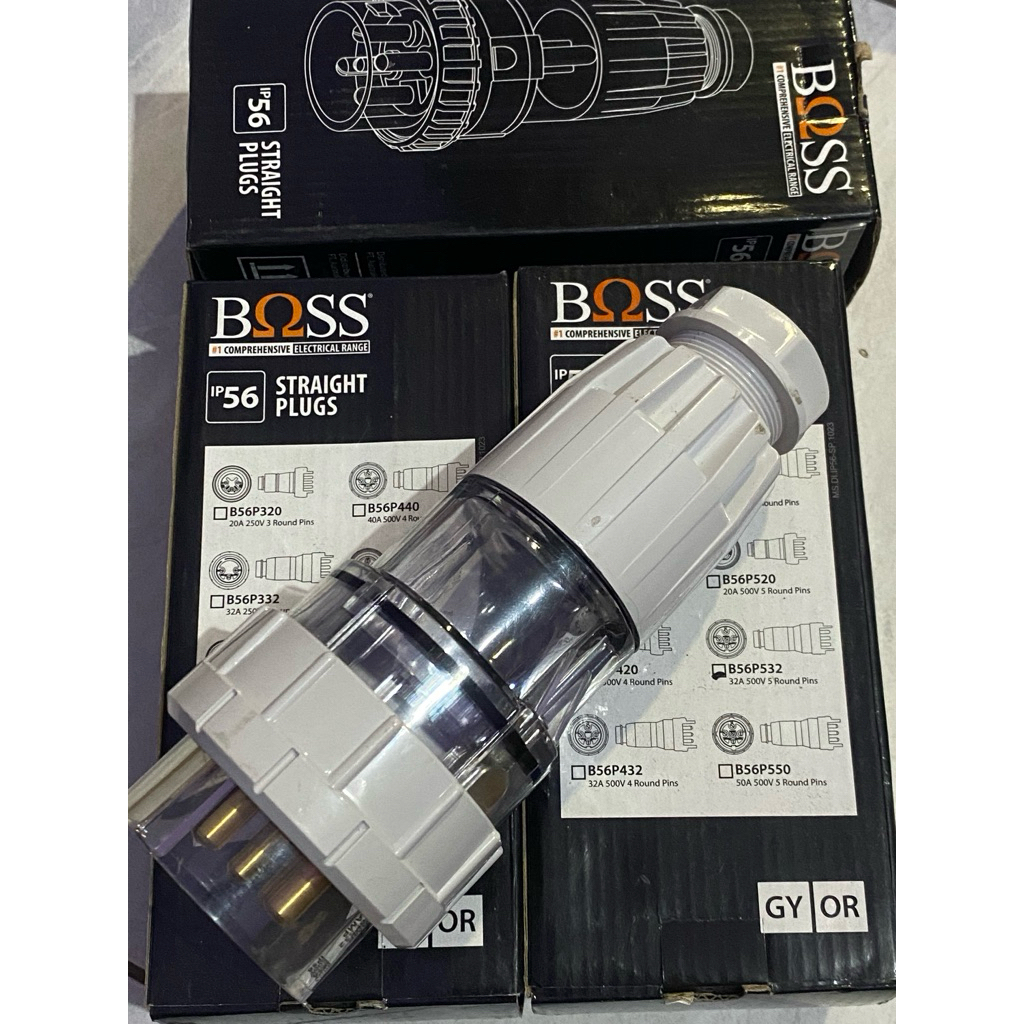 Straight Plugs Boss B56P532 5 Pin 32 Amper