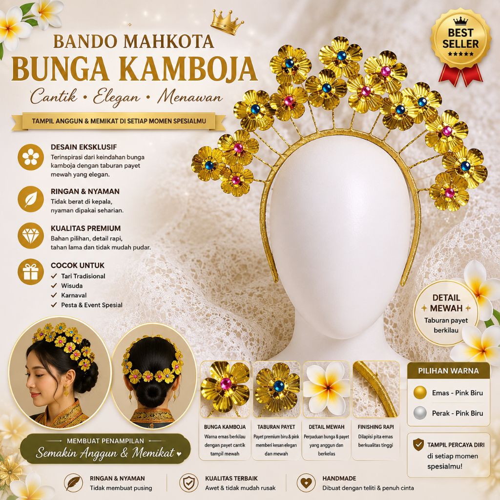 MAHKOTA TARI/BANDO BUNGA/MAHKOTA BUNGA