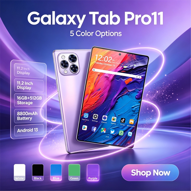 Samsung Galaxy Tab Pro11 11.2 Inch 16GB+512GB 8800mAh Android 13 5 Pilihan Warna
