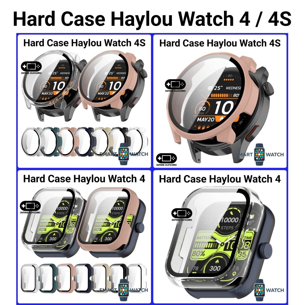 Hard Case Haylou Watch 4 / 4S bumper screen guard protector tempered glass LS05 xiaomi shell