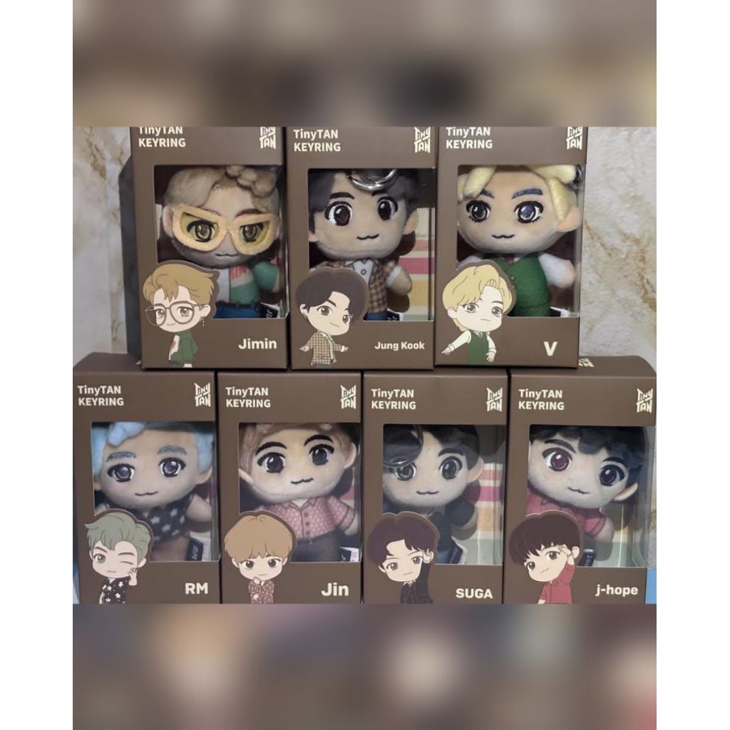 BTS TinyTAN Dynamite Plush Keyring Official Licensed HYBE RM Jin SUGA J-Hope Jimin V Jungkook