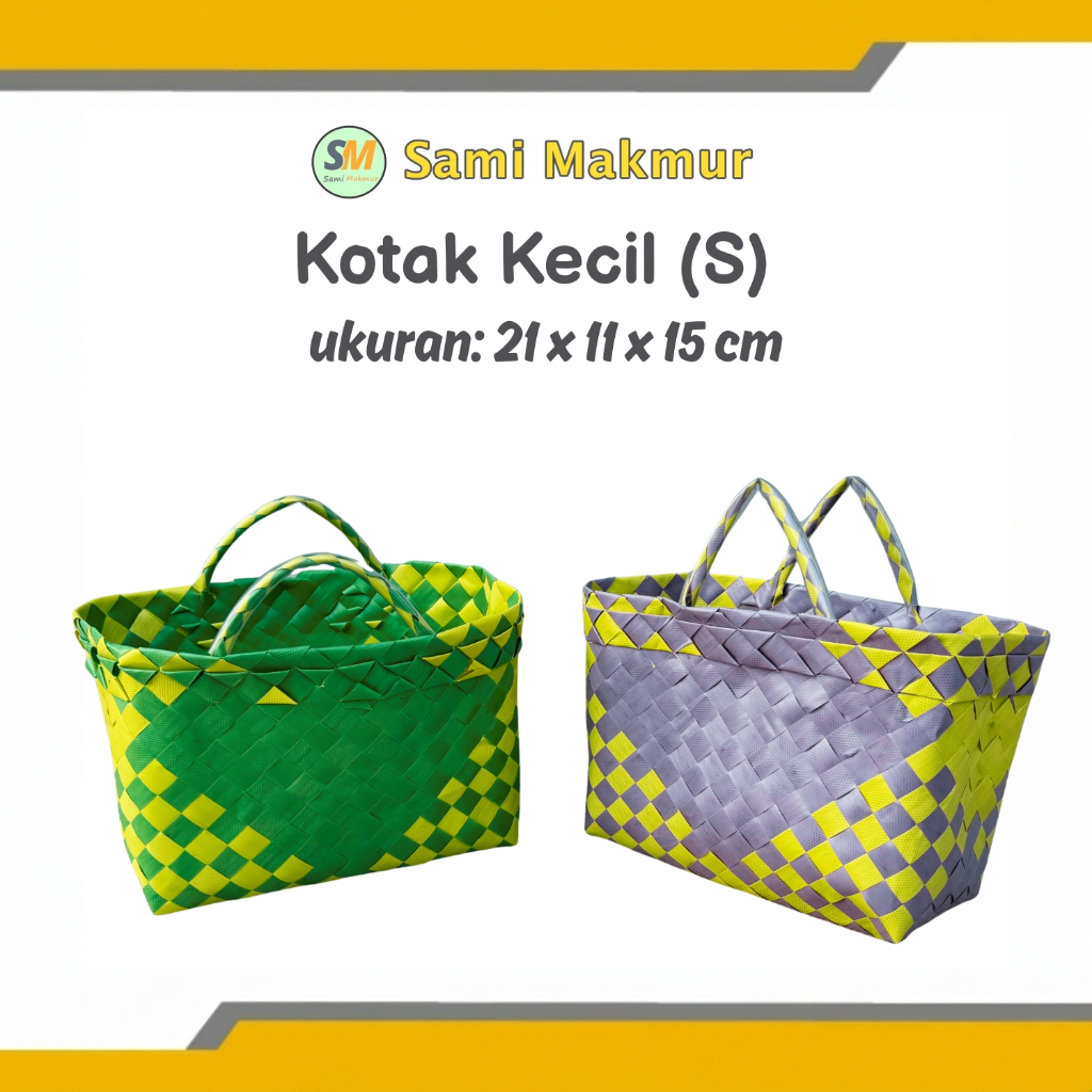KOTAK KECIL - Tas Souvenir Hampers Anyaman Plastik Murah Untuk Bingkisan Makanan Hajatan
