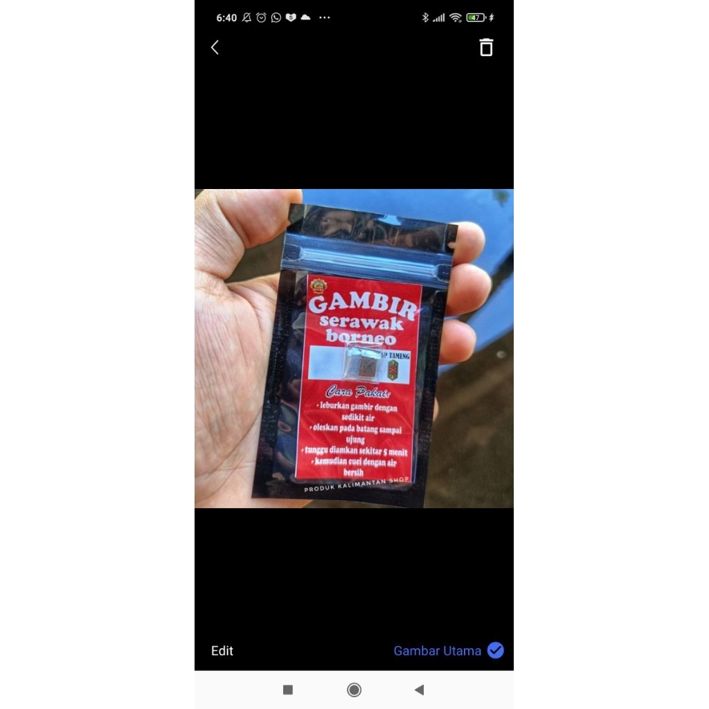GAMBIR SERAWAK BORNEO ORIGINAL KALIMANTAN SILAHKAN