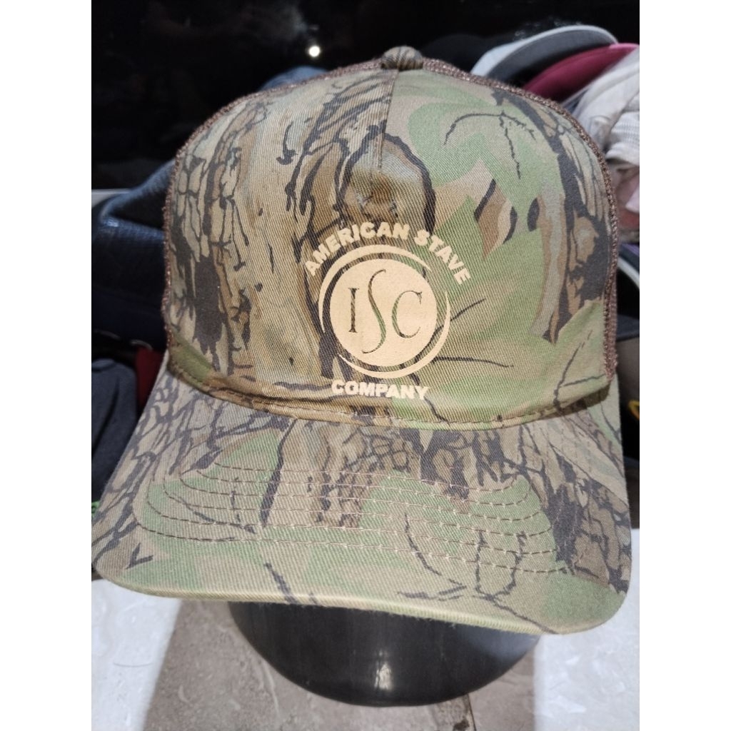 Topi American Stave Company ISC Camo Brown Mesh Trucker Second
