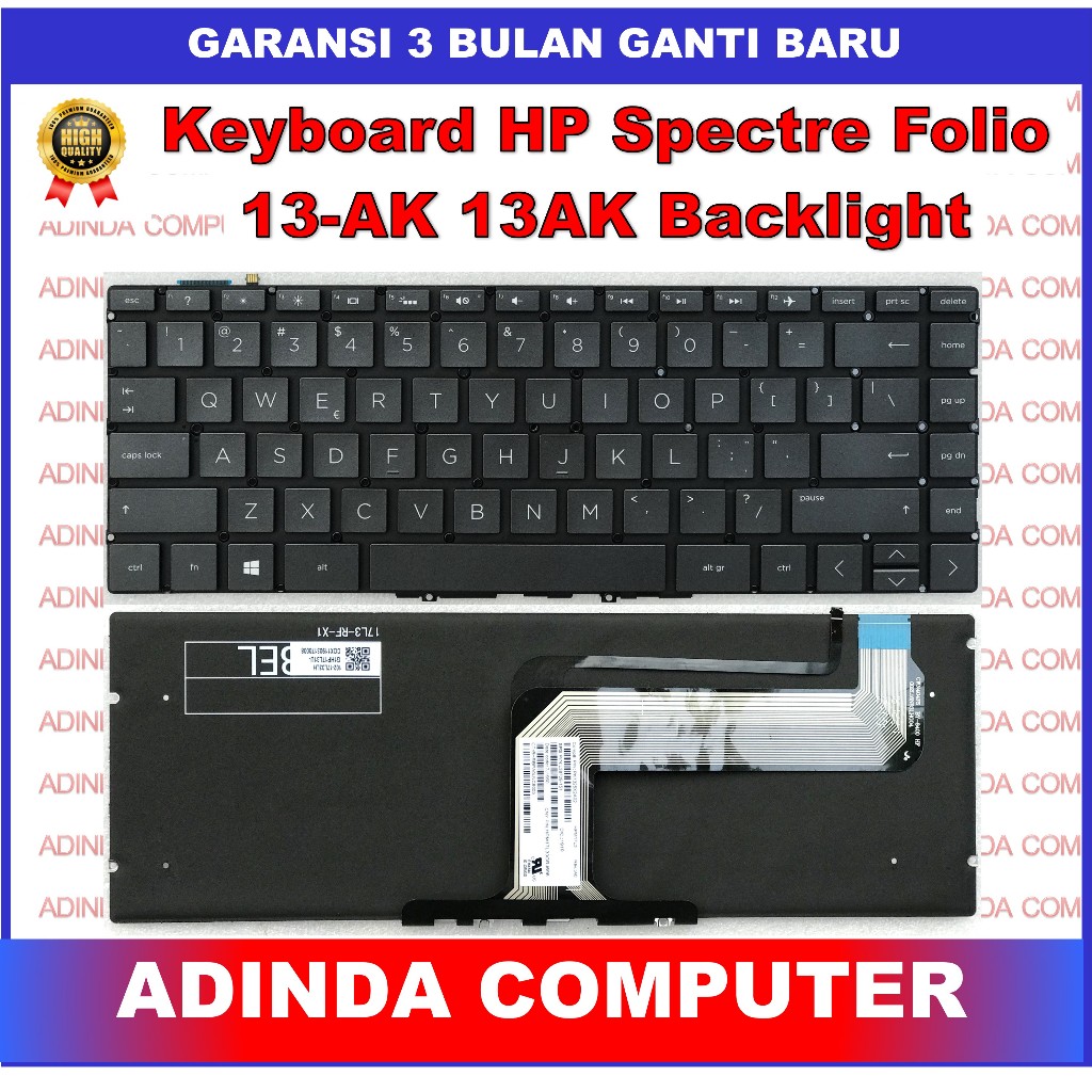 Keyboard HP Spectre Folio 13-AK 13-AK0015NR 13-AK1016 13-AK1000 13T-AK000