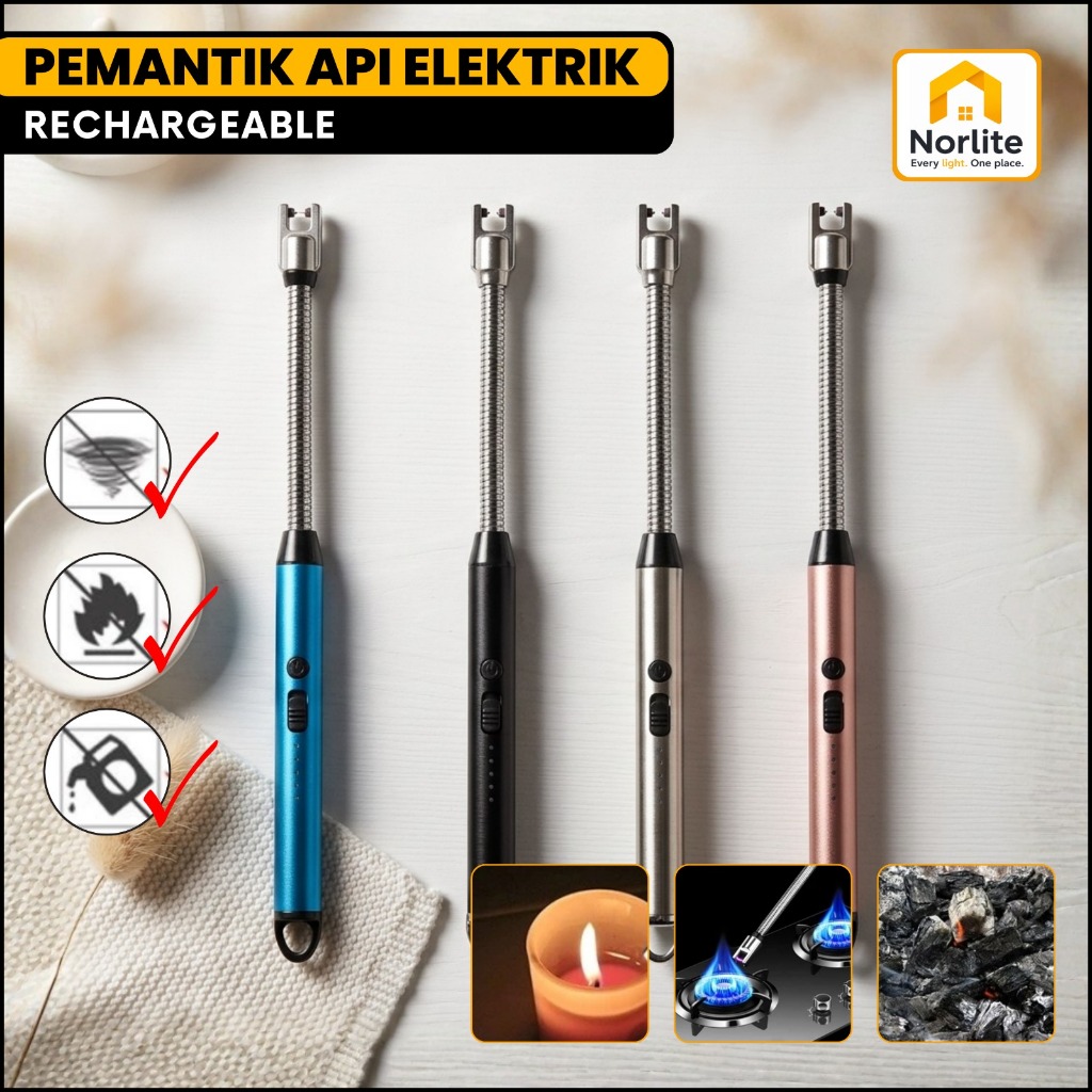Pemantik Api Elektrik USB Rechargeable Pemantik Api Kompor Gas Pemantik Kompor Portable Korek Kompor