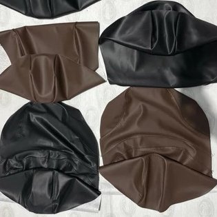 sarung jok motor scoopy, kulit scoopy lis, cover jok scoopy variasi hitam/coklat