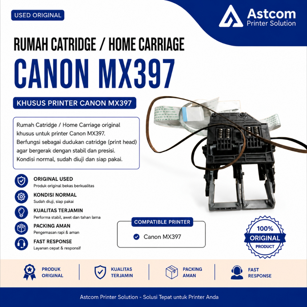 Rumah Cartridge Home Carriage Canon MX397 Original Bekas Normal Siap Pakai