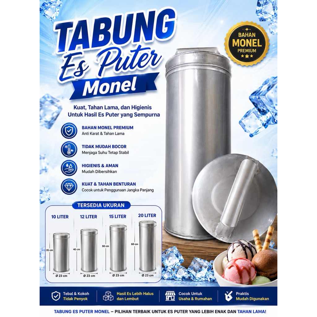 Tabung dalam es puter monel