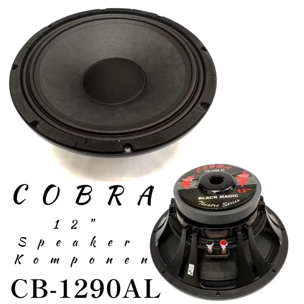 SPEAKER WOOFER 12 INCH PREMIUM COBRA BLACK MAGIC PREMIUM COBRA CB1290AL CB 1290 AL
