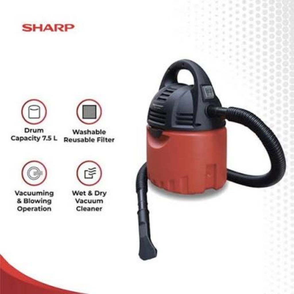 Vacuum Cleaner Sharp EC-CW60-R Vacuum Cleaner Sharp Wet And Dry EC CW60 R Penyedot Debu Vacuum Sharp