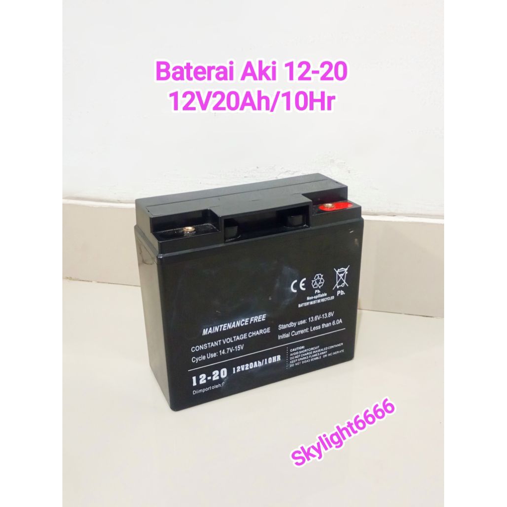 Baterai Aki 12-20 12V20Ah/10Hr Returan/Rusak