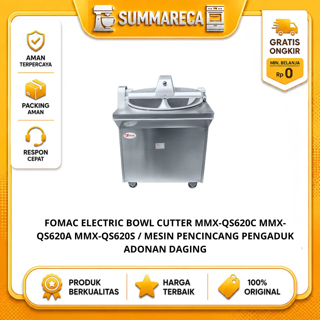 FOMAC Electric Bowl Cutter MMX-QS620C MMX-QS620A MMX-QS620S / Mesin Pencincang Pengaduk Adonan Dagin