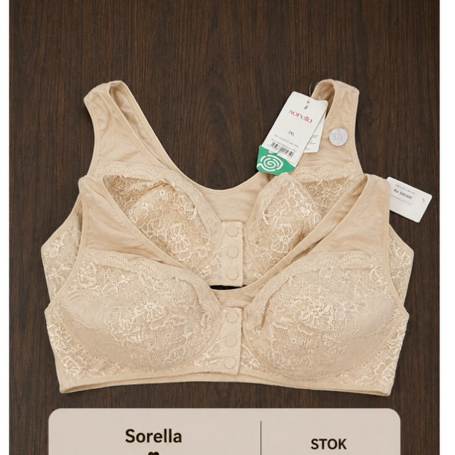 bra sorella kait depan tanpa kawat 2998v L,3xl