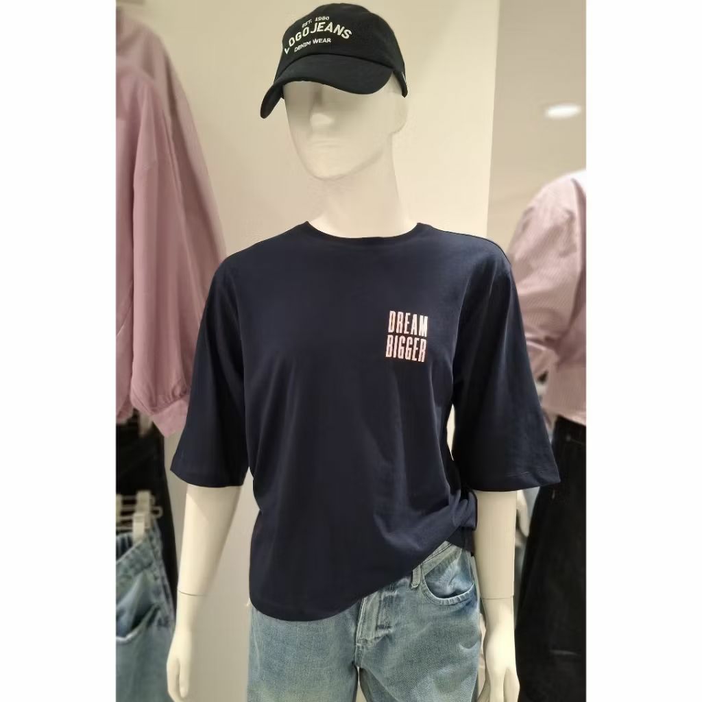 LOGO JEANS Kaos Navy Wanita Model Terbaru Logo Jeans Original