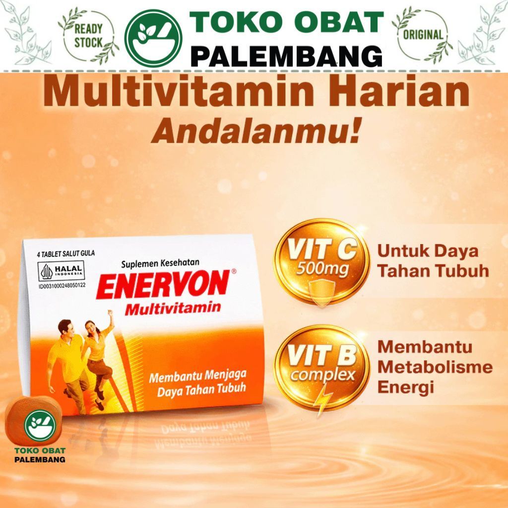 ENERVON C STRIP ISI 4 TABLET ENERVON-C MULTIVITAMIN ENERVONC VITAMIN C VITAMIN-C enervon c 4 tablet