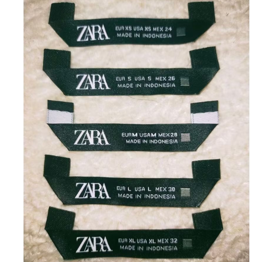 tag zara size label wash tag