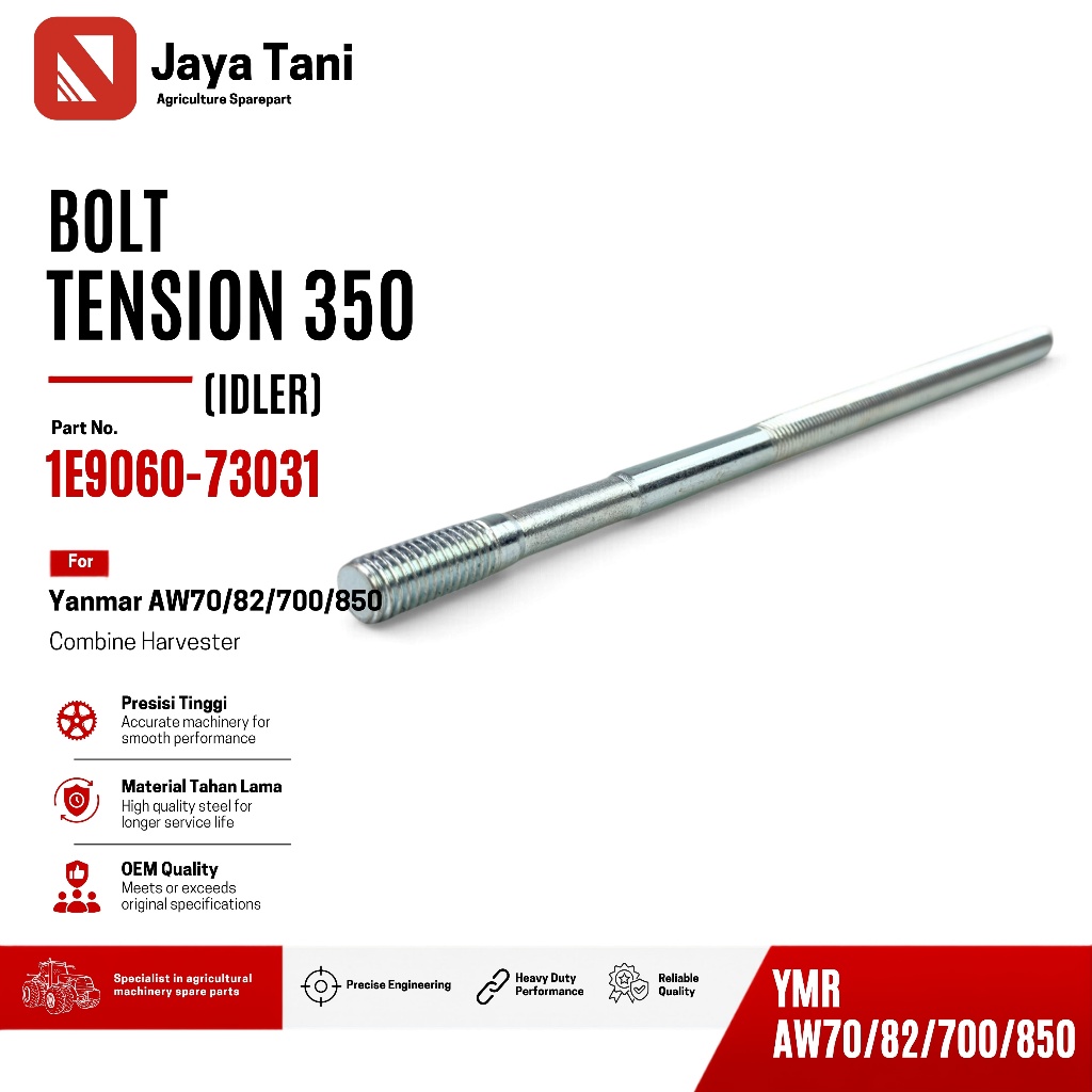BAUT TENSIONER IDLER BOLT TENSION 350 1E9060-73031 BATANG PENYETEL TRACK YANMAR AW70V AW82V