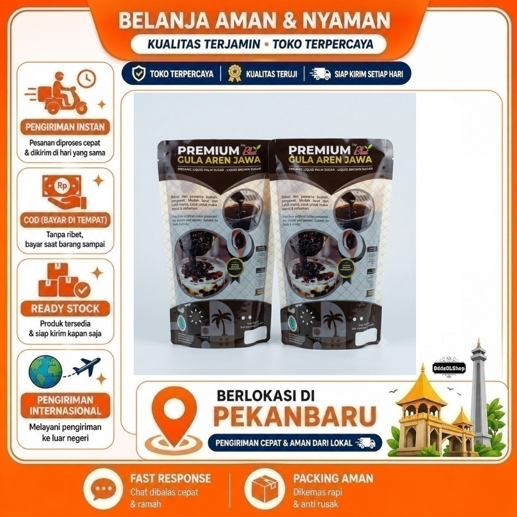 Blast Gula Aren Cair Premium 1 kg, Gula Aren Cair Jawa, Manis Alami, Mudah Larut, Aroma Karamel, COD
