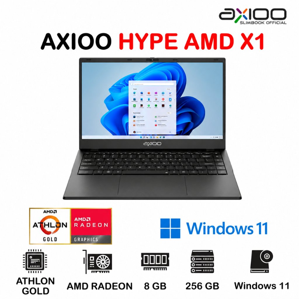 LAPTOP AXIOO HYPE AMD X1 AMD Athlon Gold 3150C 8GB 256GB WINDOWS 11 14FHD