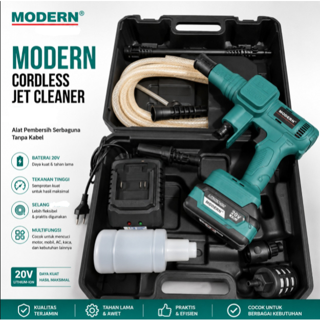 M-70 MESIN CORDLESS ALAT CUCI MOTOR BRUSHLESS JET CLEANER MODERN M70