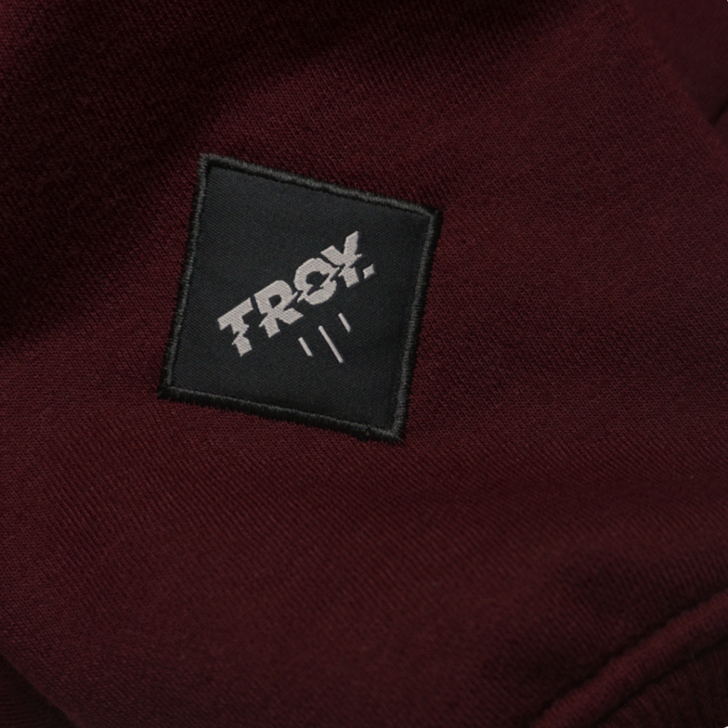Troy Company Hoodie Maroon Little Wolf - Hoodie Pria Merah Maroon KHD 2726