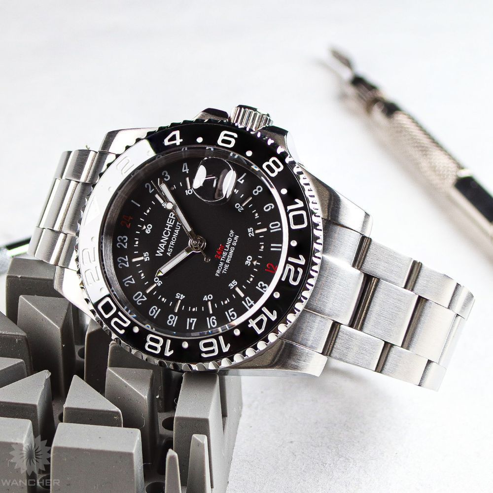Wancher - Astronaut III 24-hr Stainless Steel Automatic Japanese Watch