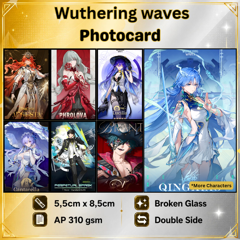 Lomocard Wuthering Waves Character Tipis WUWA — Photocard
