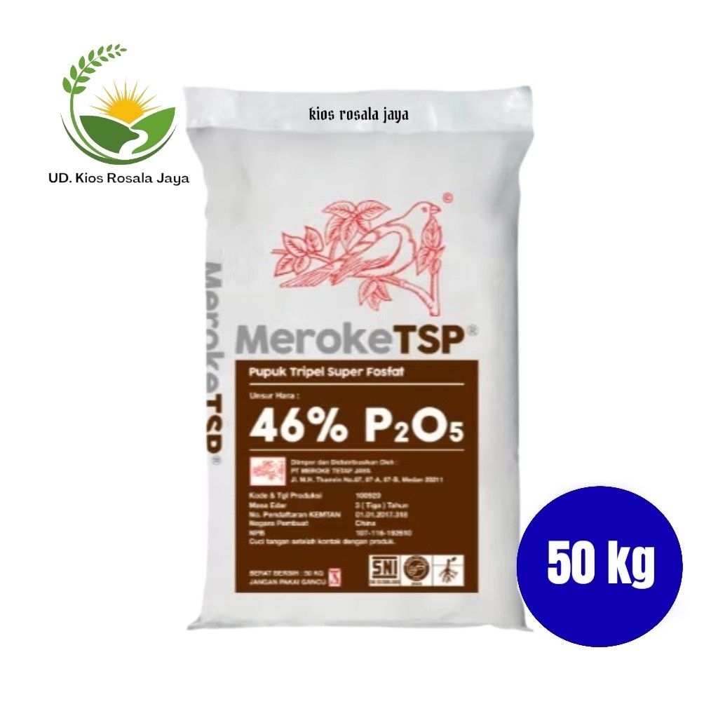 Pupuk TSP 46 Meroke ORI Kemasan 50 kg