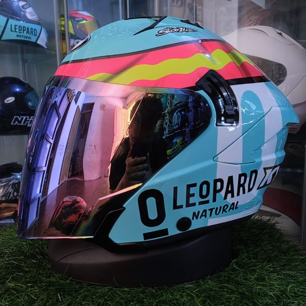KYT NFJ JAUME MASIA LEOPARD PAKET VISOR IRIDIUM RAINBOW ORIGINAL KYT