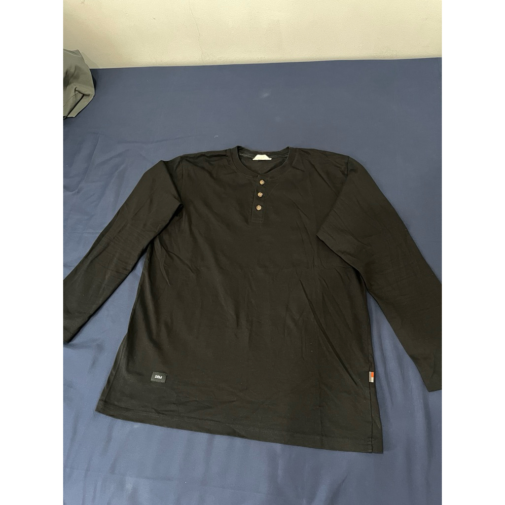 HENLEY SHIRT BLACK DRM WEAR