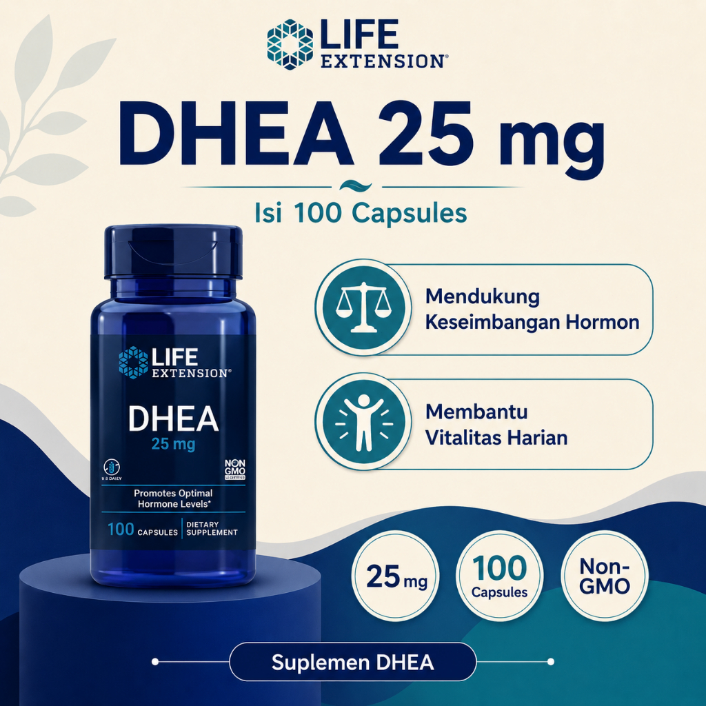 Life Extension DHEA 25 mg 100 Capsules ORI