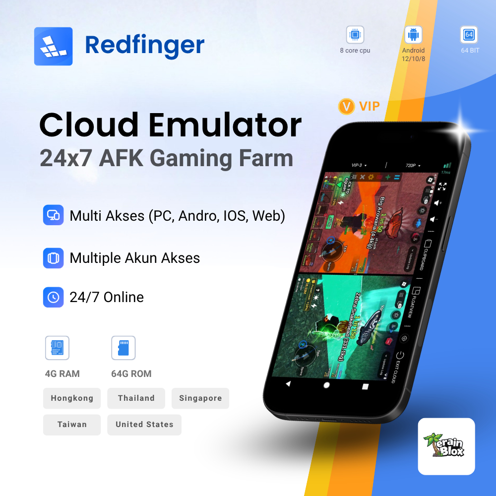 REDFINGER EMULATOR CLOUD PHONE 24/7 AFK GAMING FARMING RF VIP