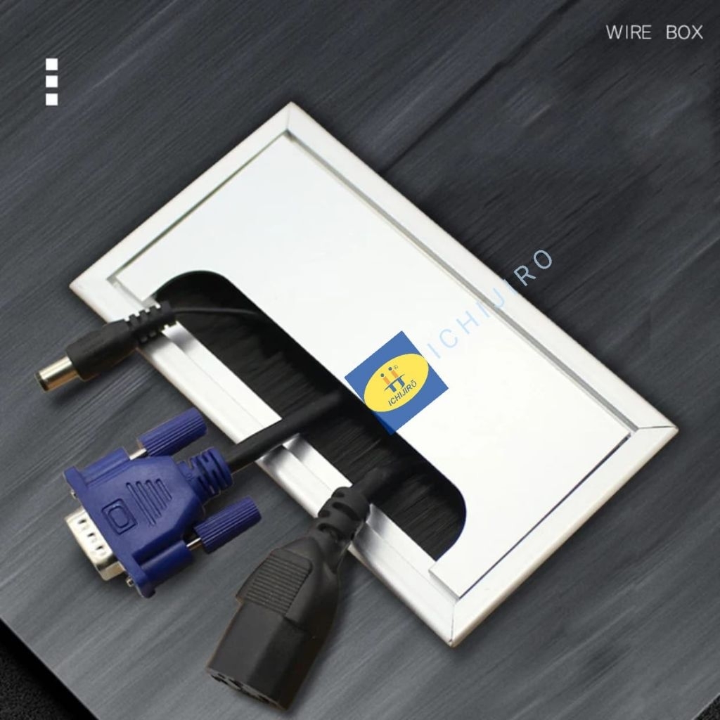 Kotak Penutup Lubang Jalur Kabel Grommet Cable Dekstop Meja Komputer/Belajar