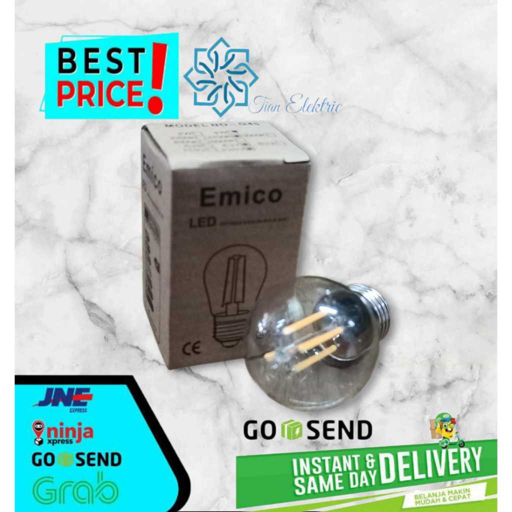 Lampu LED Filament Bulb 4 Watt Kaca Bening