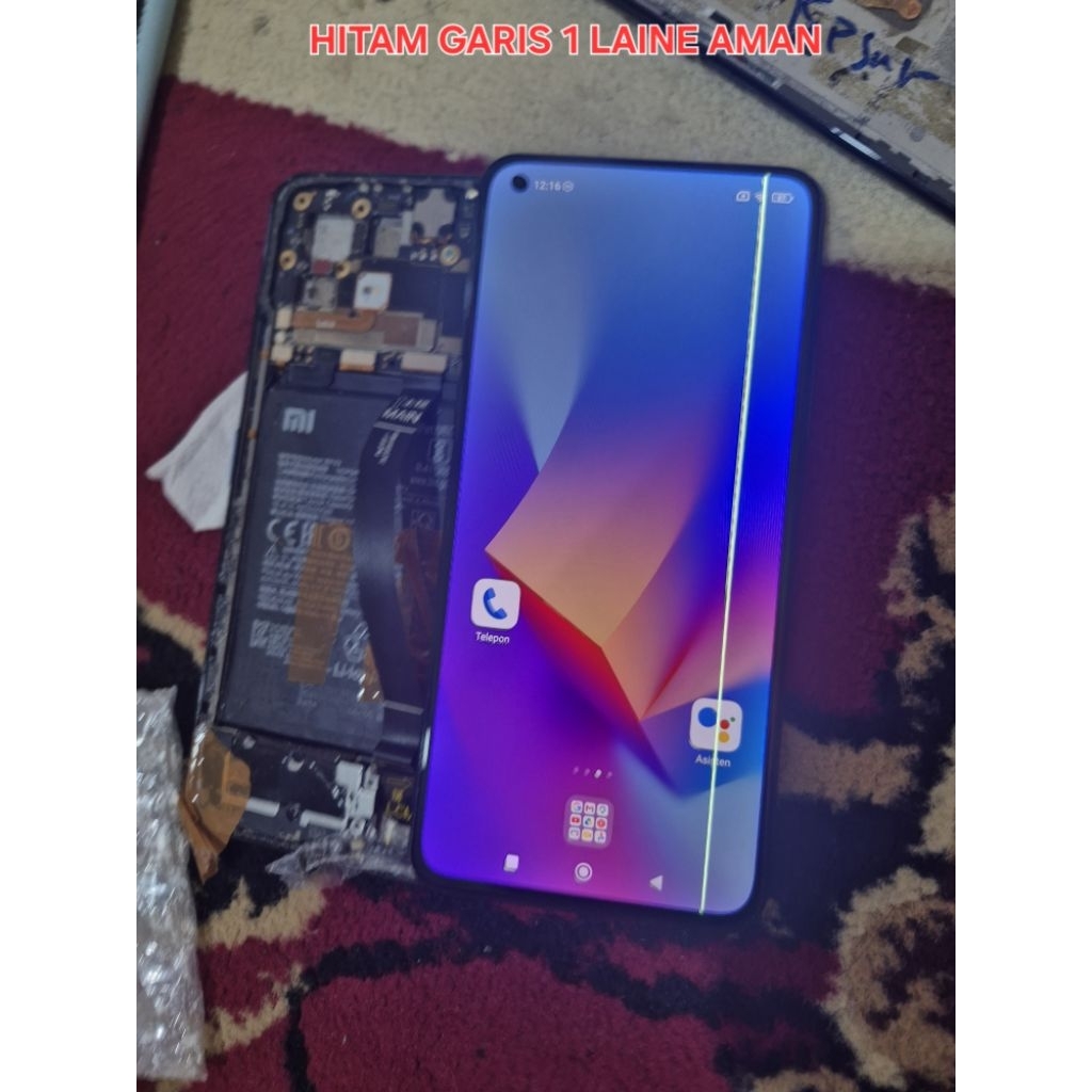 LCD XIOMI MI 11 LITE  MINUS BISA PAKAI ORIGINAL COPOTAN